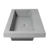 ALFI brand ABCO40TR 40" Solid Concrete Gray Matte Trough Sink for the Bathroom